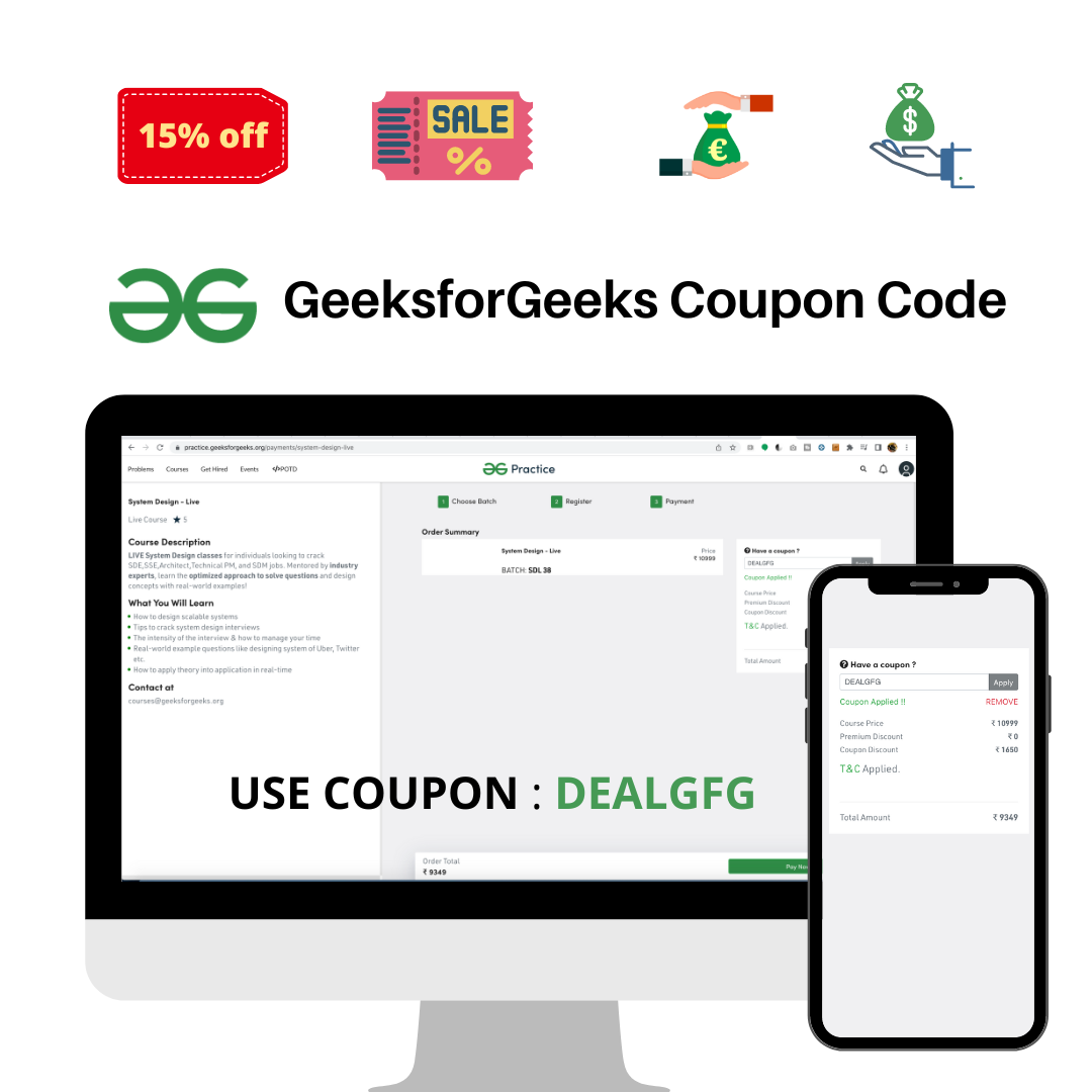GeeksforGeeks coupon code